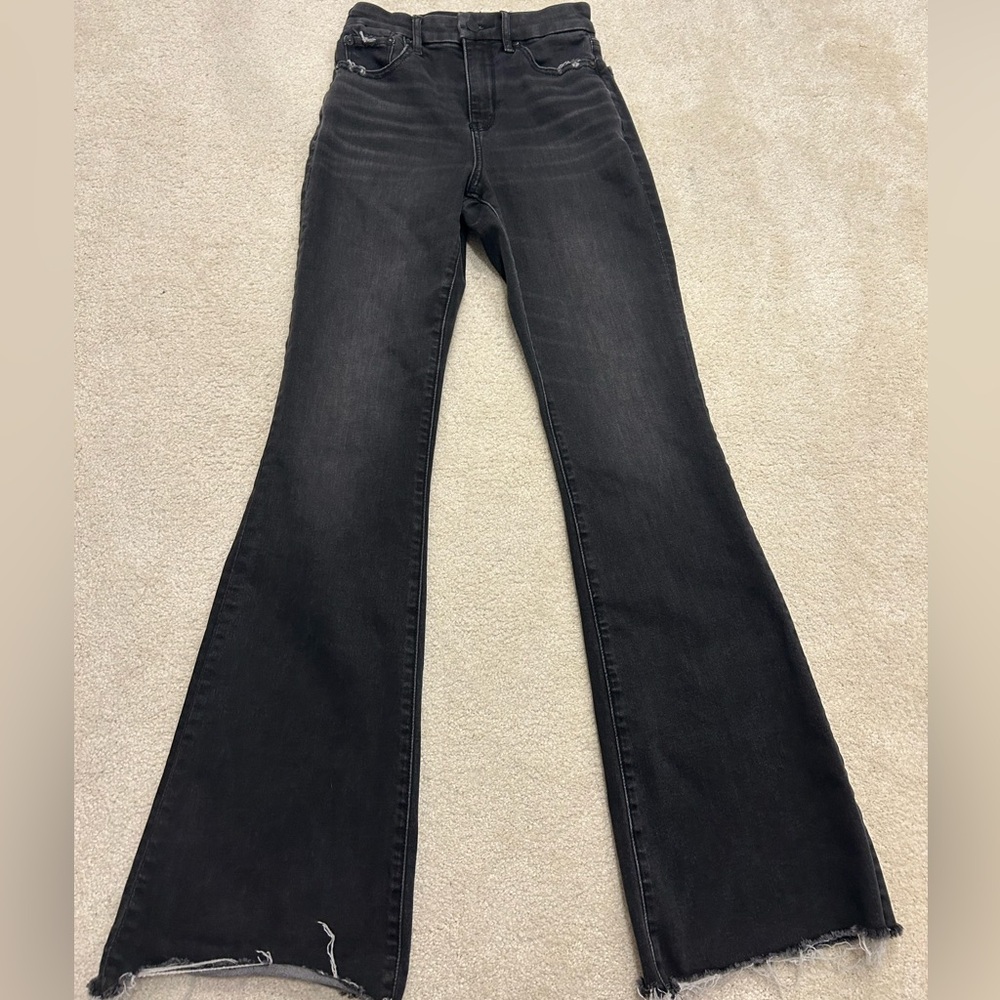 American Eagle Black Flared Jeans (00)
